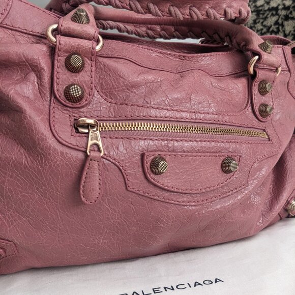 BALENCIAGA Rose Gold Hardware City Bag in Rose - Picture 2 of 6